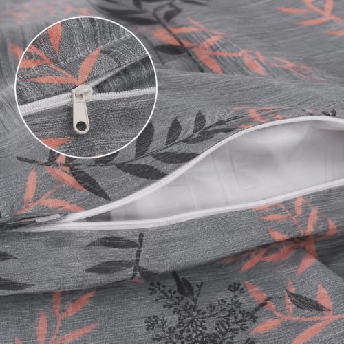 Image of Super Premium Quilt Cover Double Bed with Zipper Blanket Cover /rajai Cover /Comforter Cover /Duvet Cover King Size Soft Cotton Skin Friendly Stuff 90x100 Inches, Dark Grey Light Grey | TC - 300