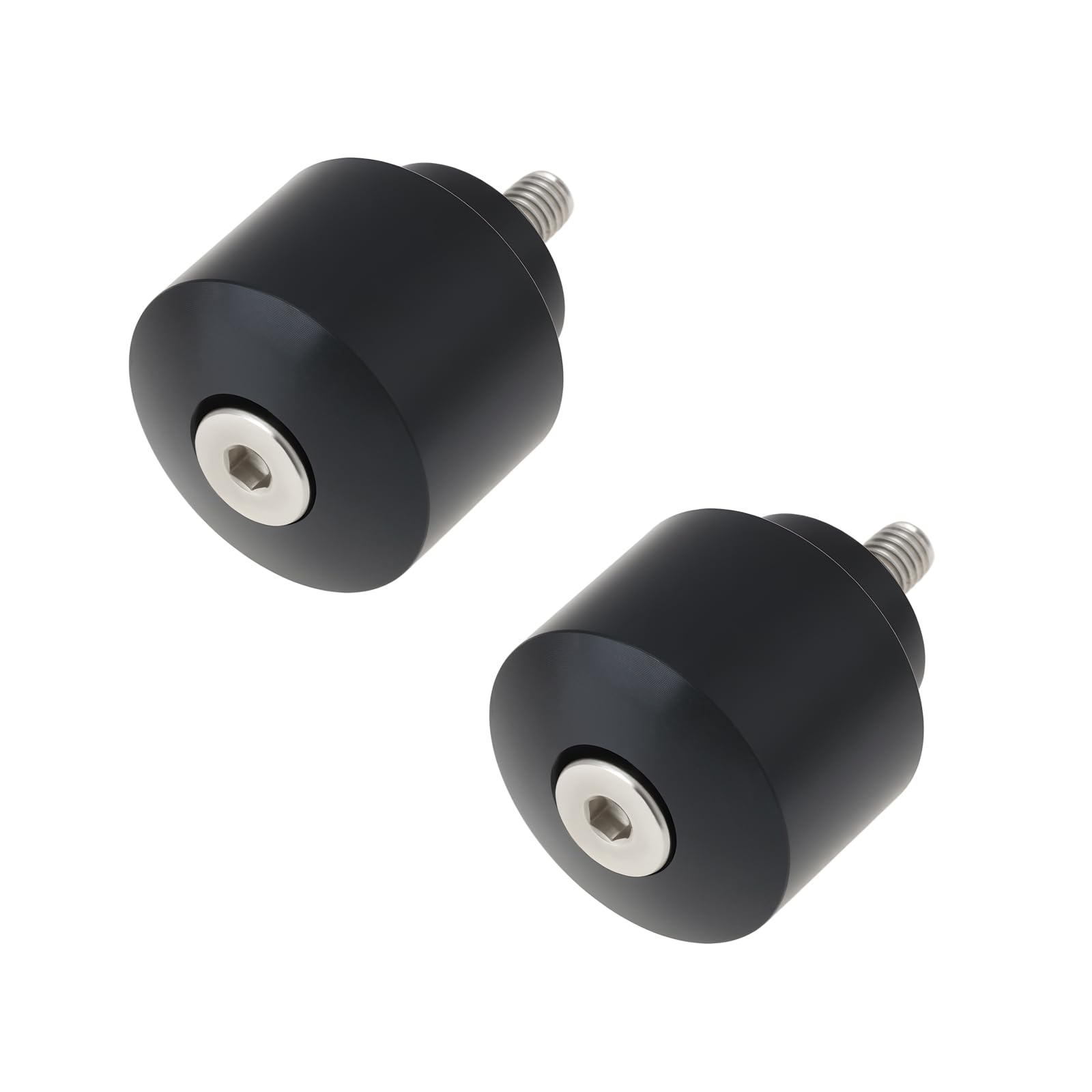 1 Par de Contrapesos Negros para Manillar de Motocicleta M6x1,25 Compatible con Honda CB GL RVF NX FMX Y SH