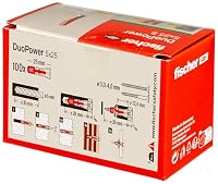 fischer DuoPower 5 x 25, Universaldübel, leistungsstarker 2-Komponenten-Dübel, Kunststoffdübel zur Befestigung in Beton, Ziegeln, Stein, Gipskarton uvm., ohne Schrauben, 100 Stück – Ansicht 3