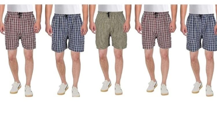Mens Cotton Boxer | Mens Check Boxer | Mens Casual Shorts | Mens Regular Wear Boxer | Mens Boxer Shorts | Mens Regurlar Fit Boxer - Pack of 5-image-34