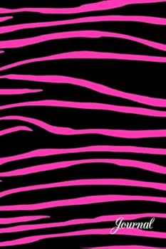 Paperback Journal: Black hot pink zebra stripes password journal Book
