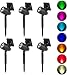 Lepord 2 Sets 9 LED Solar Spotlights Outdoor Solar Lights Waterproof Color Spot Lights for Garden Landscape Spotlights Dark Sensing Auto On/Off Solar Up Lights for Yard Patio Lawn