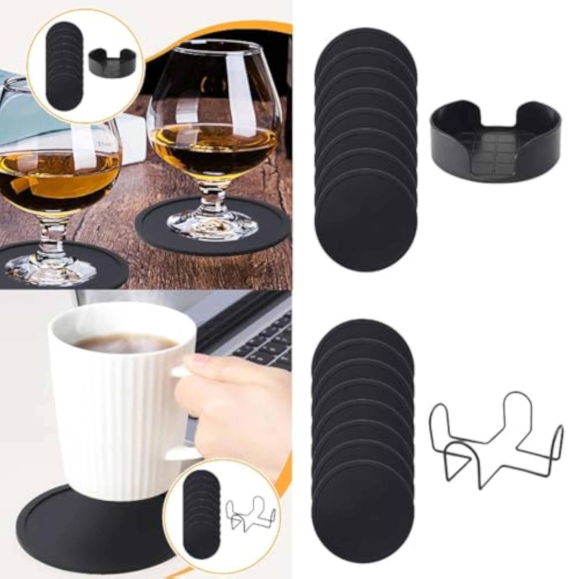 8Pcs Drink Coasters for Coffee Table, Gift Decor