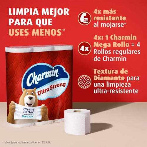 Image of Charmin Ultra Strong Toilet Paper 18 Mega Rolls, 220 Sheets Per Roll