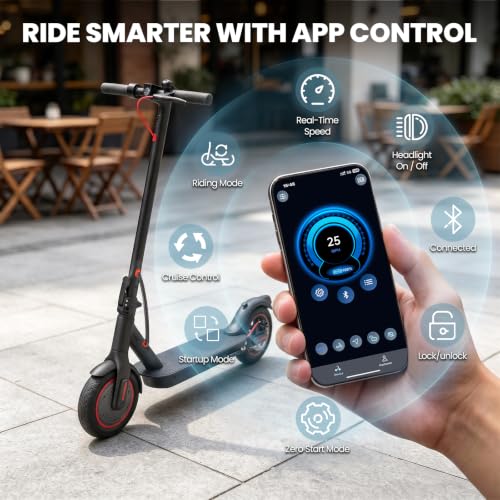 Image of Electric Scooter Adults, 1000W /500W Motor, 28 /21 Miles Max Range, 10'' /8.5 inch Tires All Terrain, 25 /21 MPH Top Speed, Lightweight Commuting E Scooter, Foldable for Adults Teens