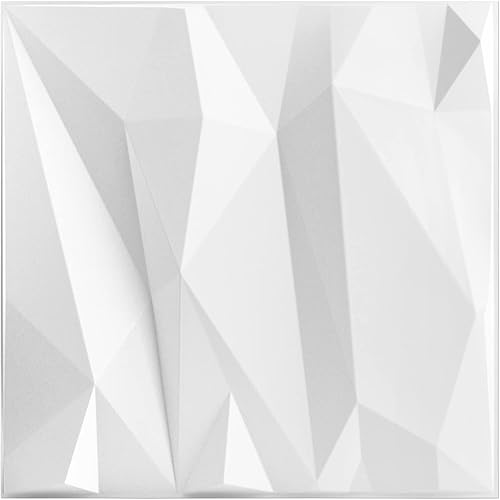 STICKGOO 12 paneles de pared 3D con diseño de diamante aleatorio azulejos de pared decorativos de PVC paneles de pared 3D texturizados para