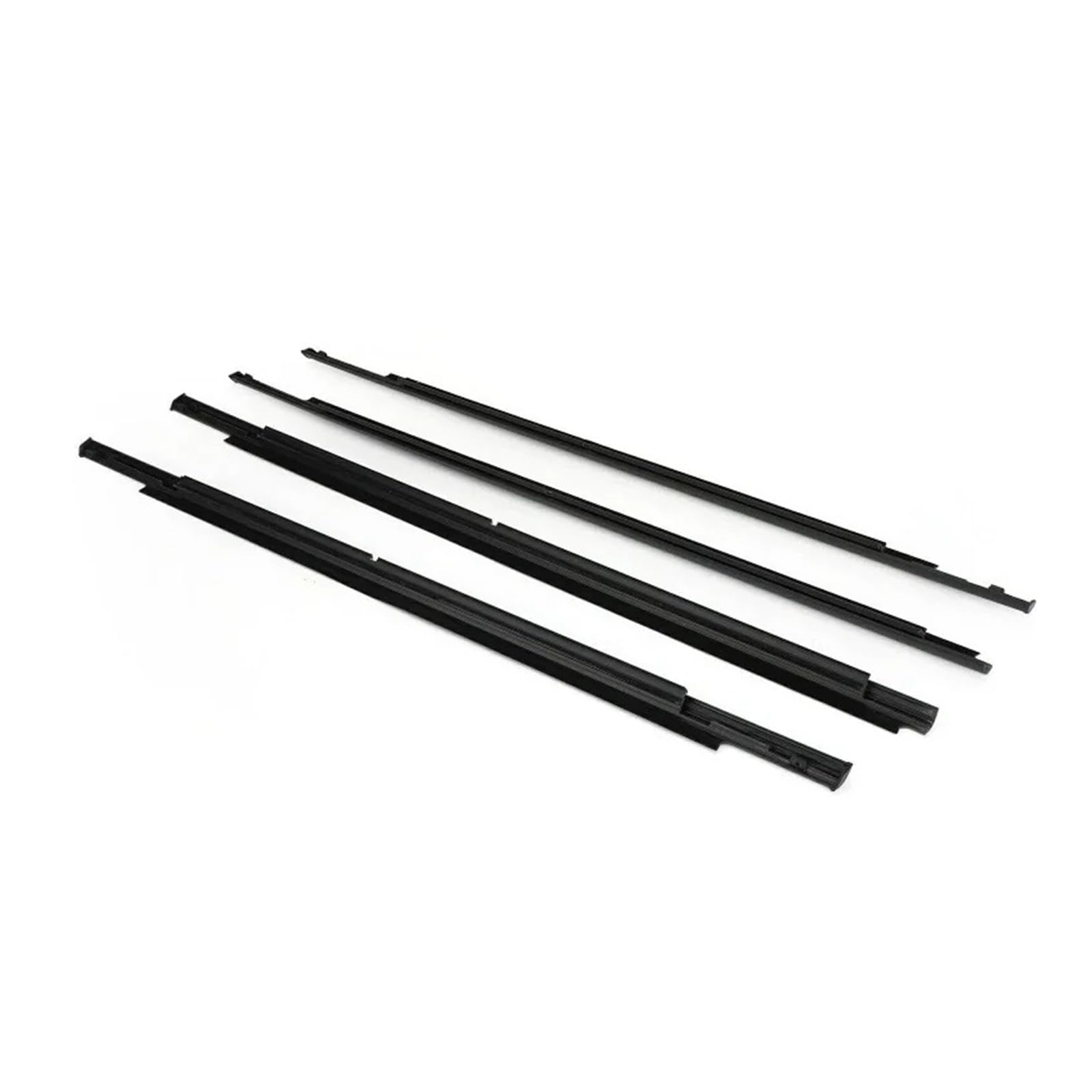 Sifusm Black Rubber Seal 4Pcs/Set For Mitsubishi For Outlander 2013-2018 Car Window Weather Strip Weatherstrip Side Door Moulding Trim Seal Strip(Black)
