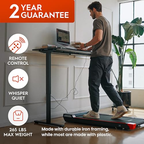revo walking pad treadmill for home with remote  portable under desk treadmills with 05-4mph speed range  backed by 2 year promise