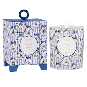 M&SENSE Christmas Holiday Candle - Candy Cane Scent, 7.4 oz Soy Wax, Ideal Winter Home Decor Gift for Women and Girls MSENSE Christmas Holiday Candle Candy Cane Scent 74 oz Soy Wax Ideal Winter Home Decor Gift for Women and Girls