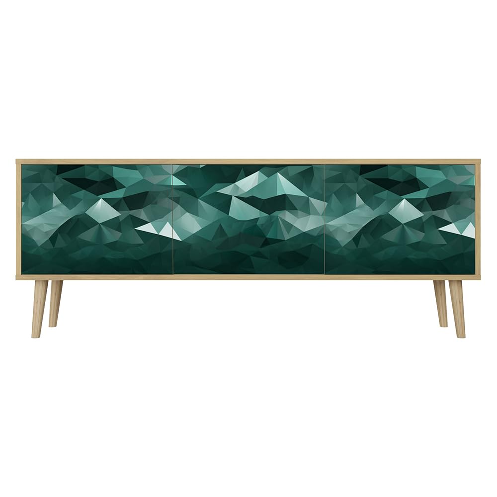 scaffetto tv con tre porte in legno moderno