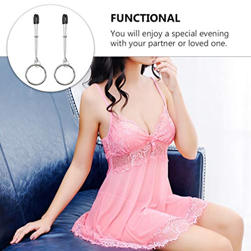 ARTIBETTER 1 par de Clipes de Metal para Mamilos Mamilos Corrente Pinças de Mamilo Anéis de Mamilo A