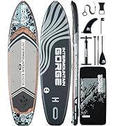 11'x34 Ultra Wide Paddleboard, Inflatable SUP&amp;430lb Capacity for All Skill, Stand-up Paddle Board...