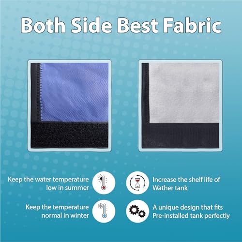 Image of Axmon 500 Liters Water Tank Insulation Cover - All Weather Tank Guard for Roof Top Water Tank cover to Protect from Hot and Cold Weather Keeps The Water Cools In Summer