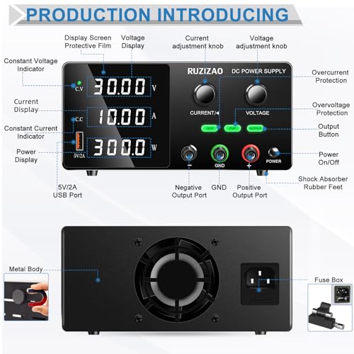 Alimentation stabilisée 30V 10A DC pour éviter les surtensions sur vos circuits - 2