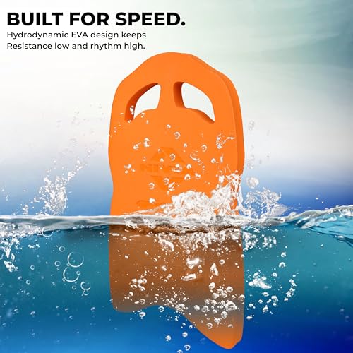 Image of Nivia SpeedBoard for Swimming, Sports Swimming Floats for Adults-Kids, Kickboard for Beginners Training, Float Pad with All Holding Angles (Orange)