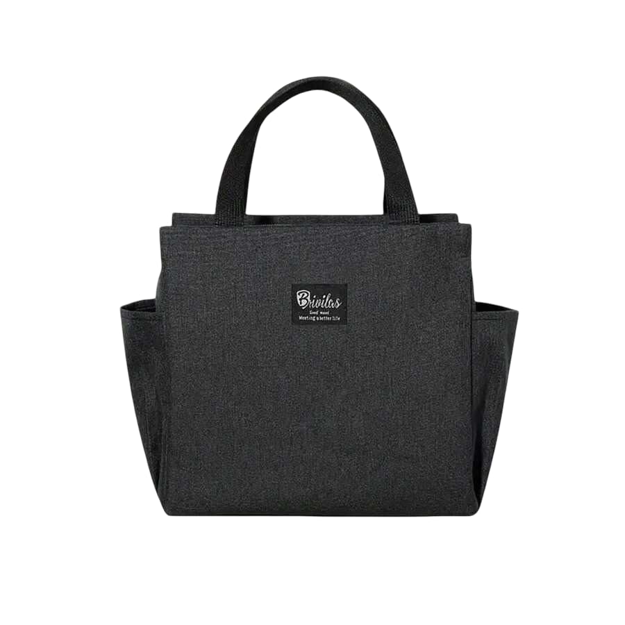 Insulated Lunch Bag for Men & Women | Reusable Thermal Lunch Tote with Large Capacity, Leak Resistant Interior, Side Bottle Pockets, Zipper Closure for Office, School, Travel & Picnic (Black)-image-15