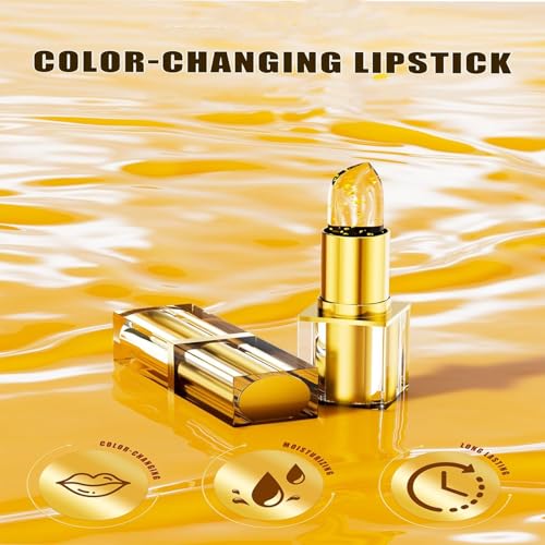 URABOS Coellyo Lipstick,Coellyo True Tone-Ph Adjusting Lipstick,Transferproof Color-Changing Lip stick for Women,Gold Foil Clear Lip stick That Changes Color,Long-Lasting Moisturizing (1PCS) — view 6