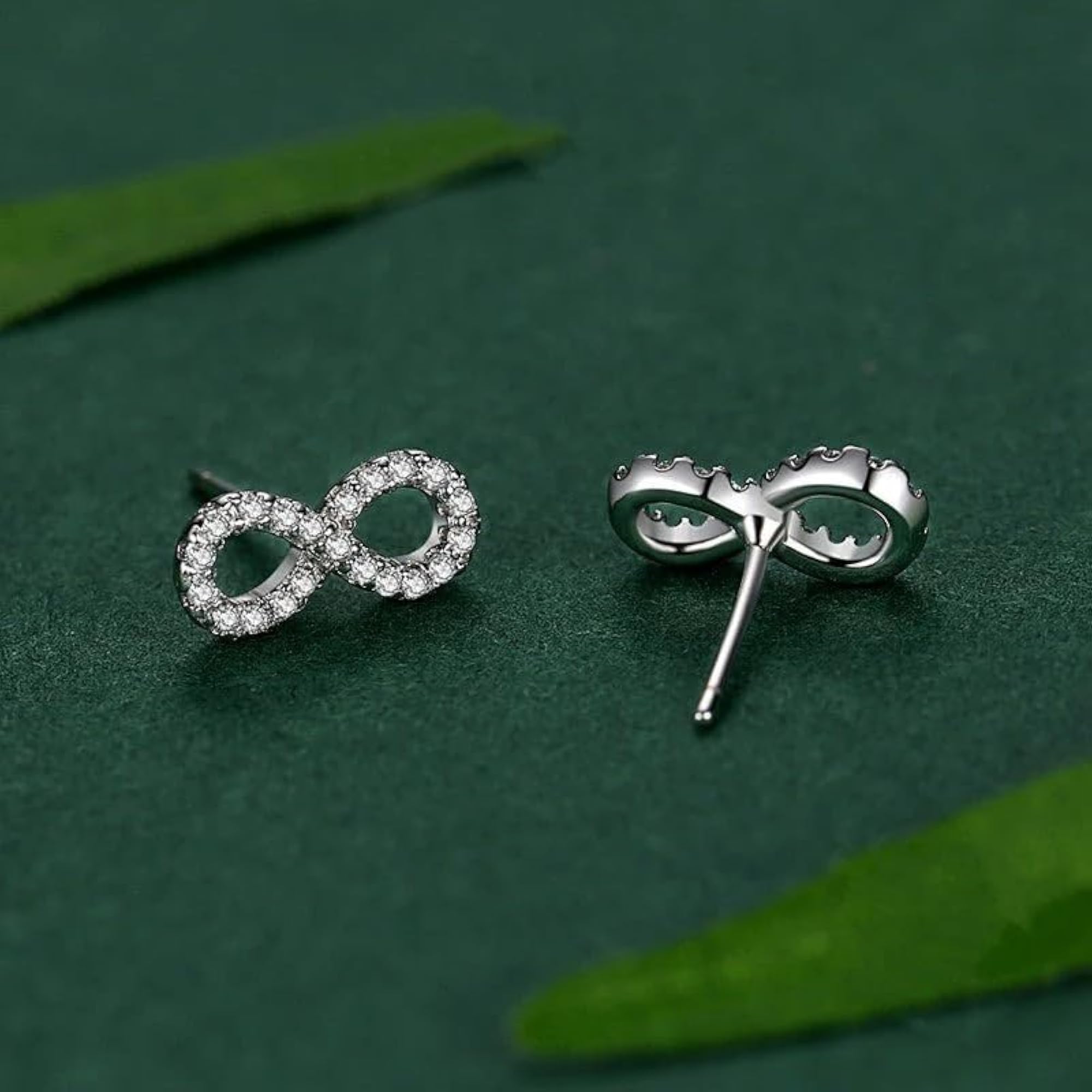 Women's 925 Pure Infinity Stud Earrings