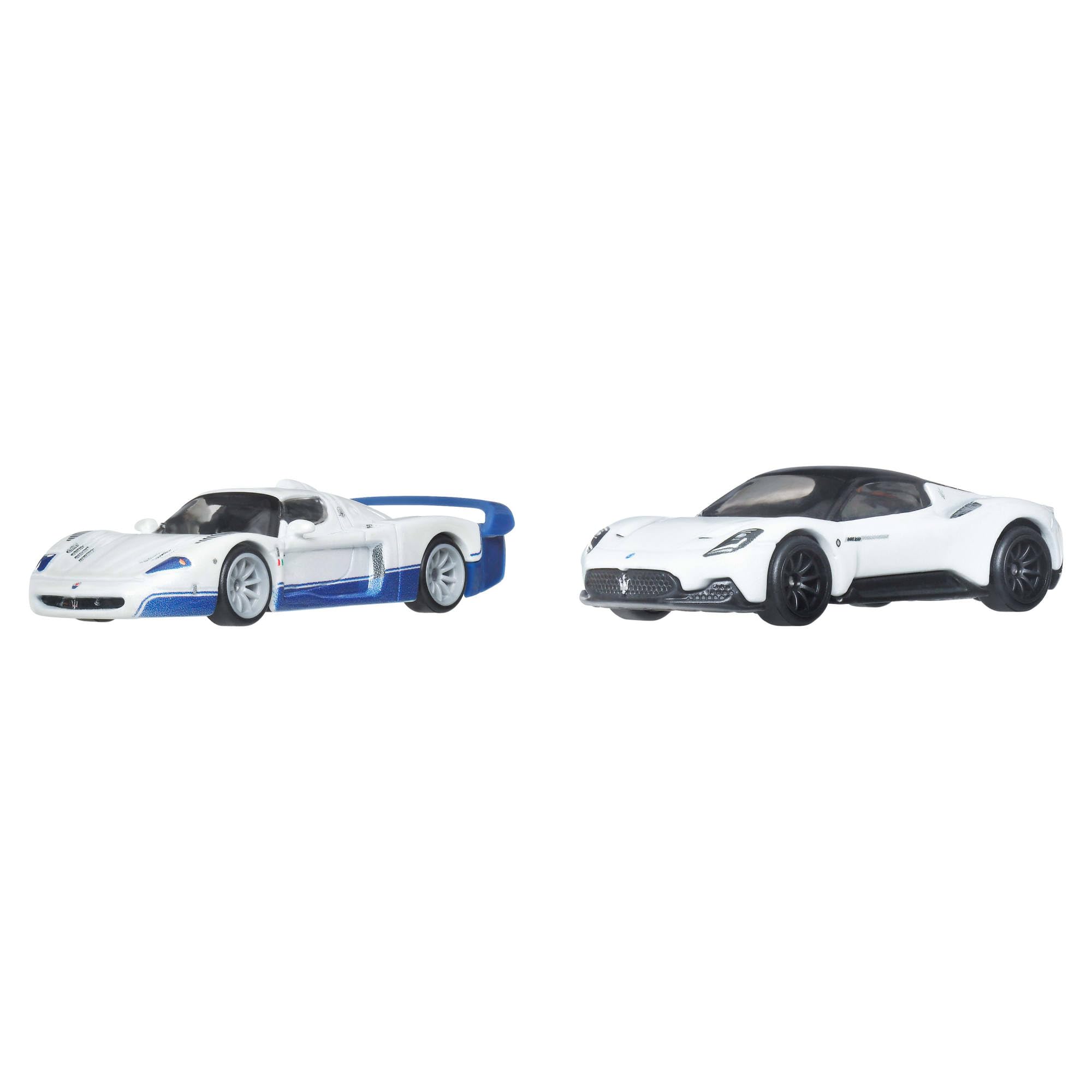 Hot Wheels Coffret Car Culture Premium 2 véhicules Maserati en métal, Maserati MC12 de 2004 et Maserati MC20 avec pneus Real Riders et carrosserie Metal/Metal, JHW55