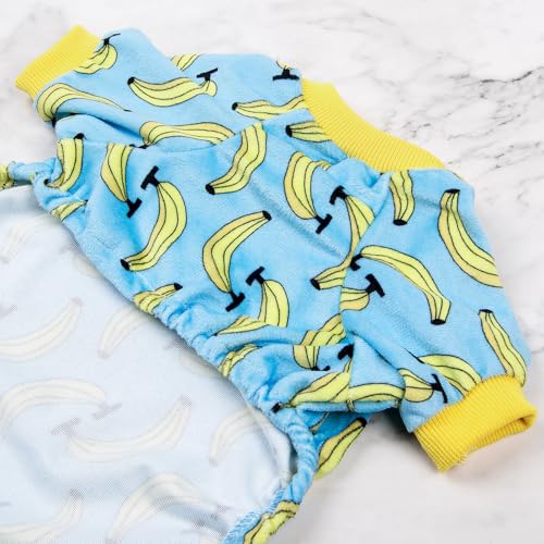 Image of CuteBone Soft & Stretchy Dog Pajamas - Cozy Pet Jammies Breathable Jumpsuit for Small Dogs - All-Season Comfy Outfit Easy-On Pullover Design - Keeps Pets Warm & Comfortable P06XS