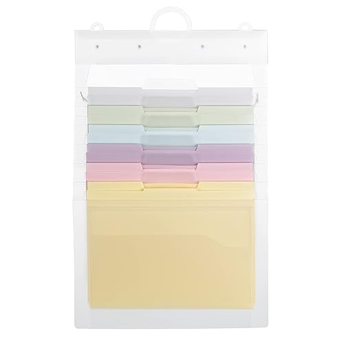 Miniatura 4 de Smead Organizador de pared en cascada Gen 2, 6 bolsillos, tamaño carta, pastel (92064)