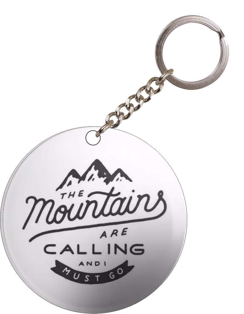 GenericMountains Wooden Printed Key Chain- Check Point