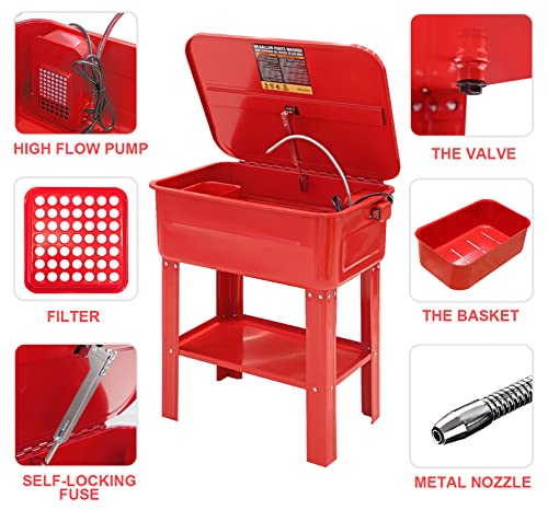 Tce Atrg4001-20U Torin 20 Gallon Capacity Electric Solvent Pump Automotive Parts Washer Cleaner, Red #TOP2