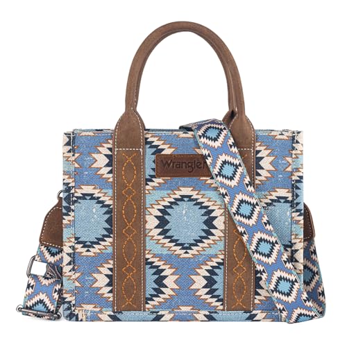 Wrangler Western Small Tote Satchel Purse Womens Aztec Crossbody Top-Handle Bag Cowgirl Handbag