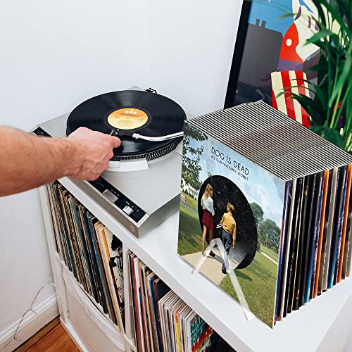 AZKEEGREY 2 Stück Dreieckig Schallplattenständer Acryl, Transparent Magazinständer, 12 Steckplätze Zeitschriftenständer für Vinyl Magazin