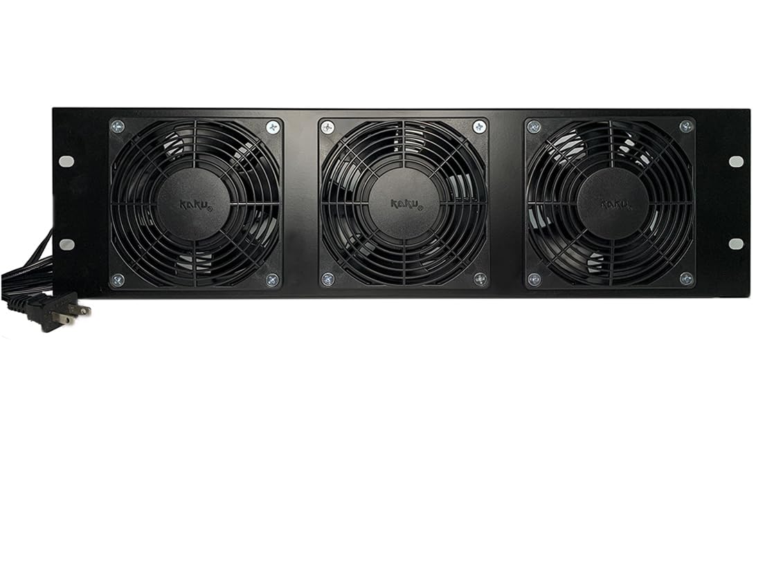 Amazon.co.jp: Kutatek ラックマウントファンパネル 3U 吸気流 冷却AV ファンファンパネル