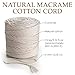 MB Cordas Macrame Cord 4 mm * 284 yd (853 feet) - 3PLY Cotton Rope for Macrame Dream Catcher, Wall Hanging, Plant Hanger, Gift Wrapping and Wedding Decorations
