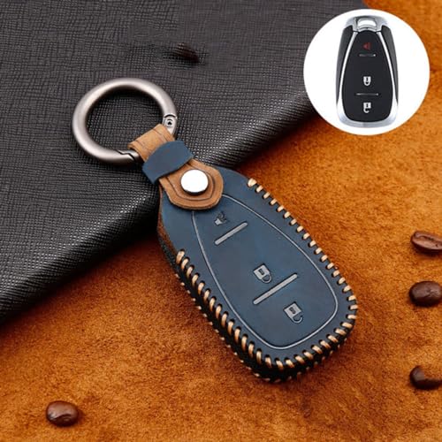 Coque de clé Chevrolet Equinox en cuir véritable SUFC de haute qualité