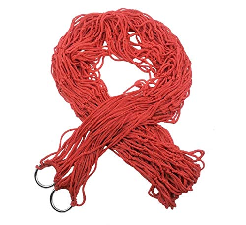 Hamaca De Nylon Portátil para Jardín, Cama Colgante De Nylon para Camping Al Aire Libre, Columpio Neto, Hamaca para Camping, Hamaca, Silla De Hamaca (Rojo)