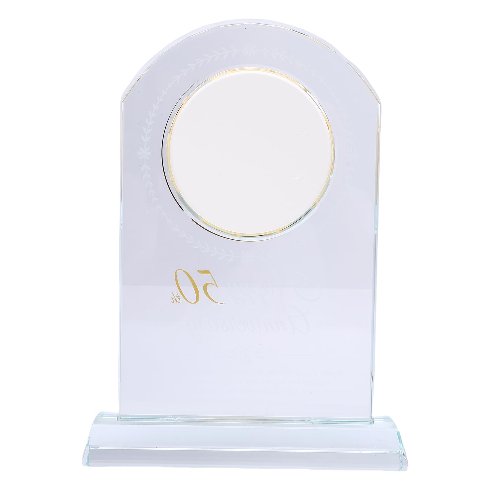 Reloj de cristal moderno grabado en 3D, reloj de mesa decorativo para aniversario, boda, cumpleaños, decoración del hogar y la oficina