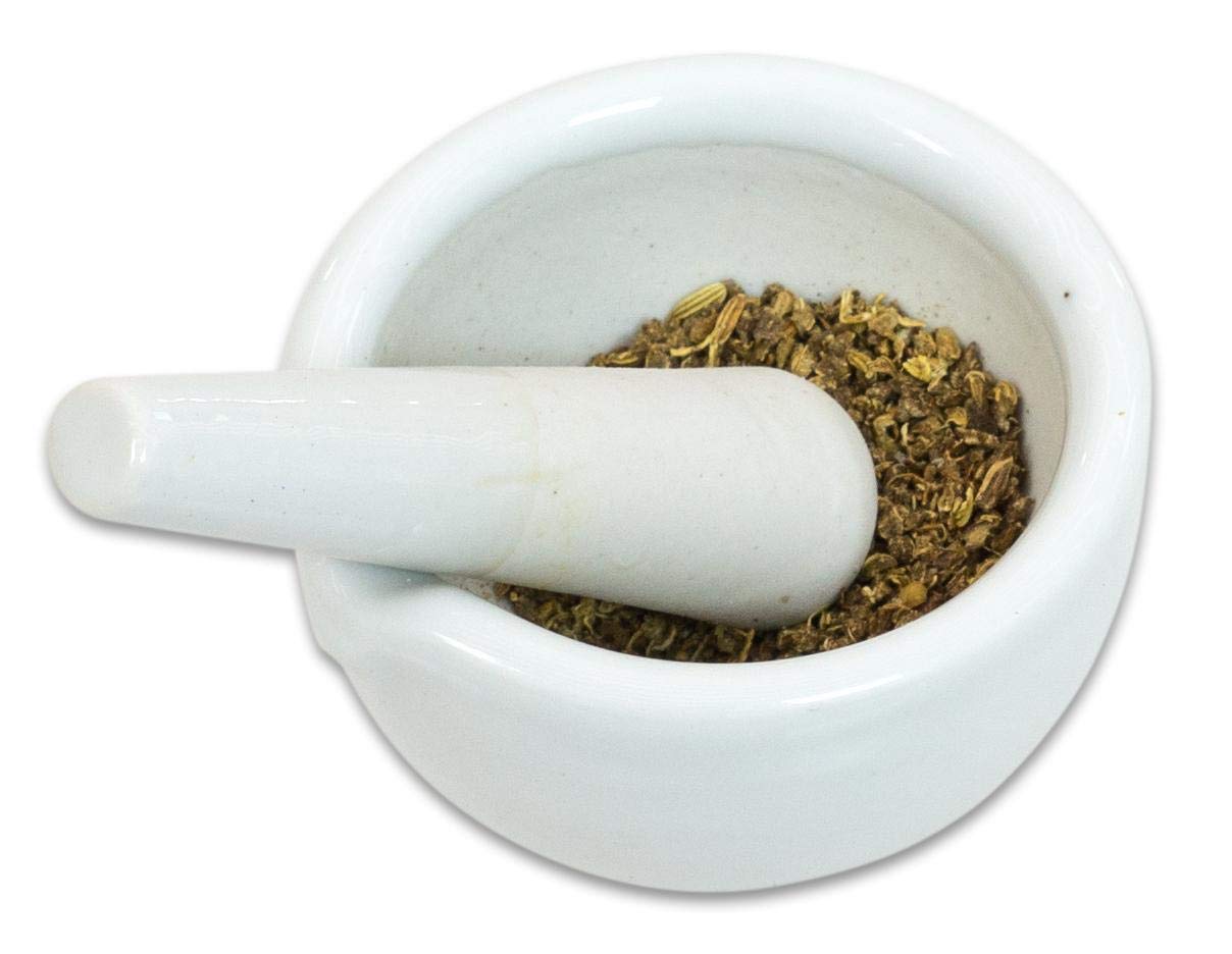 Betzold Mörser mit Pistill - 50 ml Reibeschüssel Stößel Keramik-Mörser