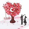 Pop up anniversary card 3d love tree hearts couple wedding card for her wife husband him couple ideal gift for wedding romantic birthday anniversary valentines mothers day 6×8 inch  urban country home decor