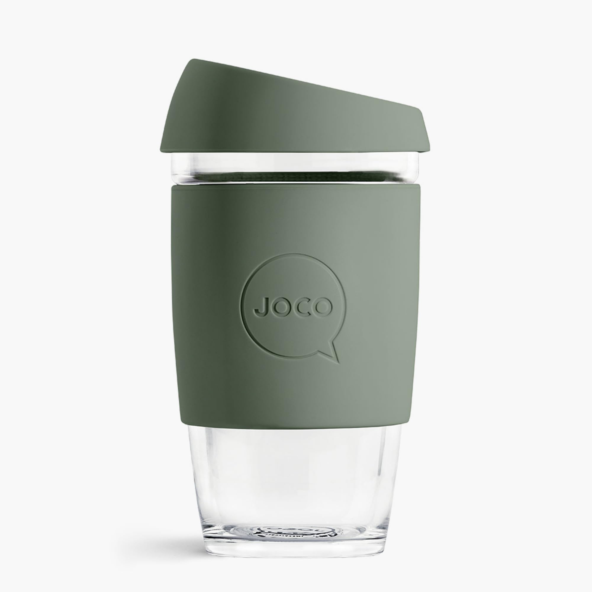 EST 2012 UBERSTAR BARWARE & GIFTS JOCO Glass Reusable Coffee Cup (Desert Sage, Large (16oz))
