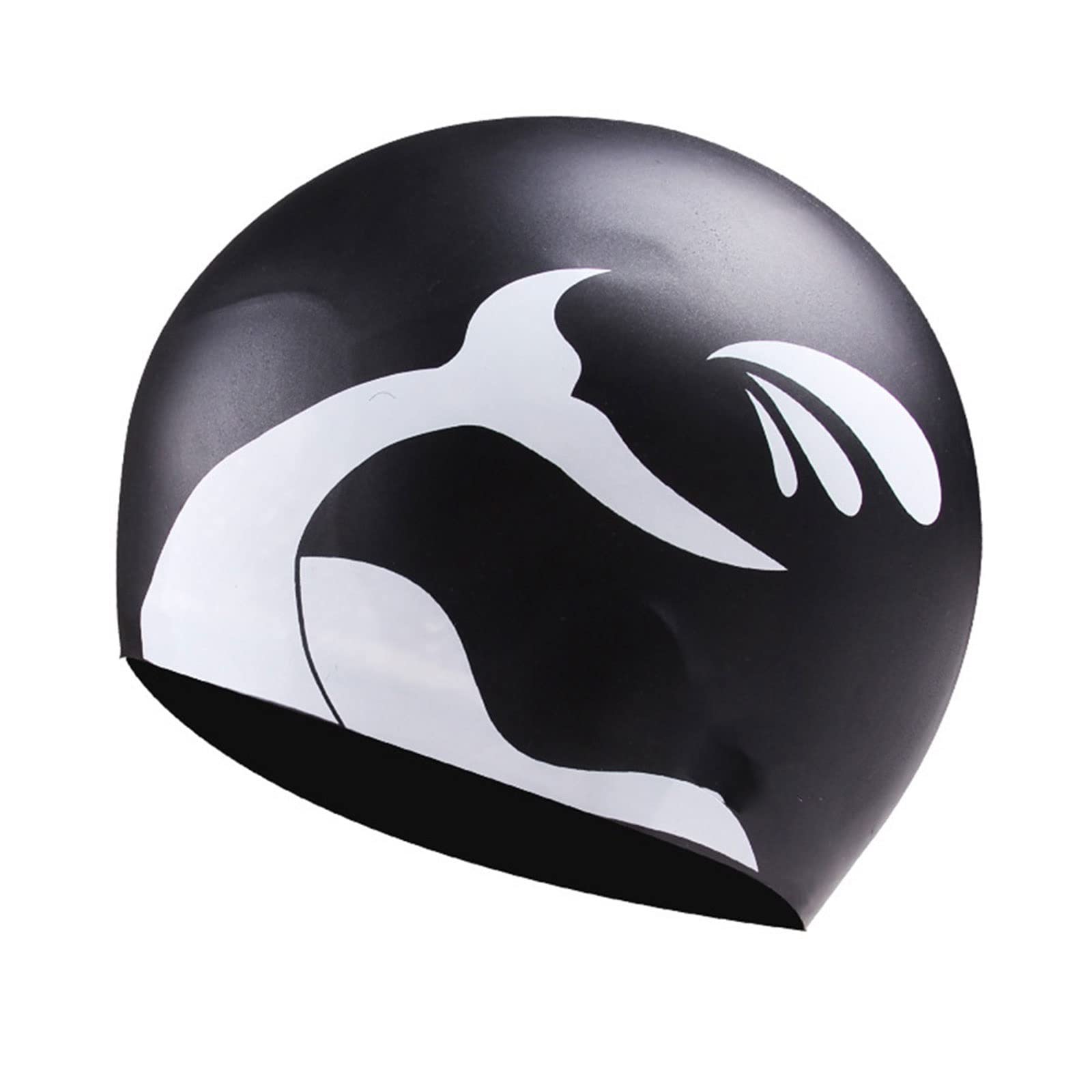 Cuffia da nuoto unisex in silicone impermeabile portatile stampato protezione alta elasticità viaggio sport adulto nuoto cuffia spiaggia leggera
