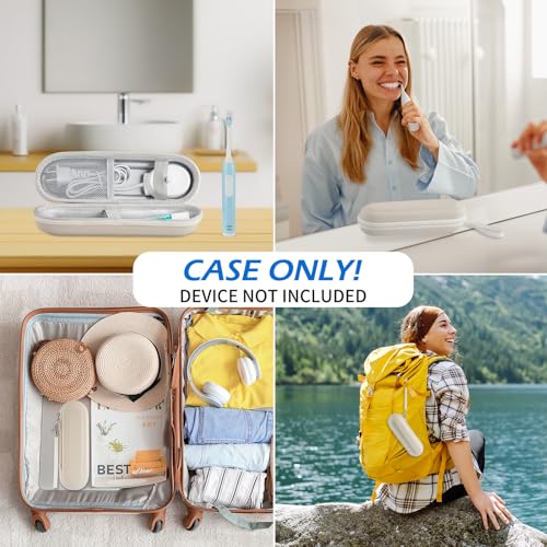 Image of Toothbrush Travel Case for Oral B / Oral-B Pro 1000 1500 5000 7000 7500 and Philips Sonicare 4100 1100 5300 5100 6100 6500 / iO Series Electric Toothbrush, Hard Protective Storage Bag (Starlight)