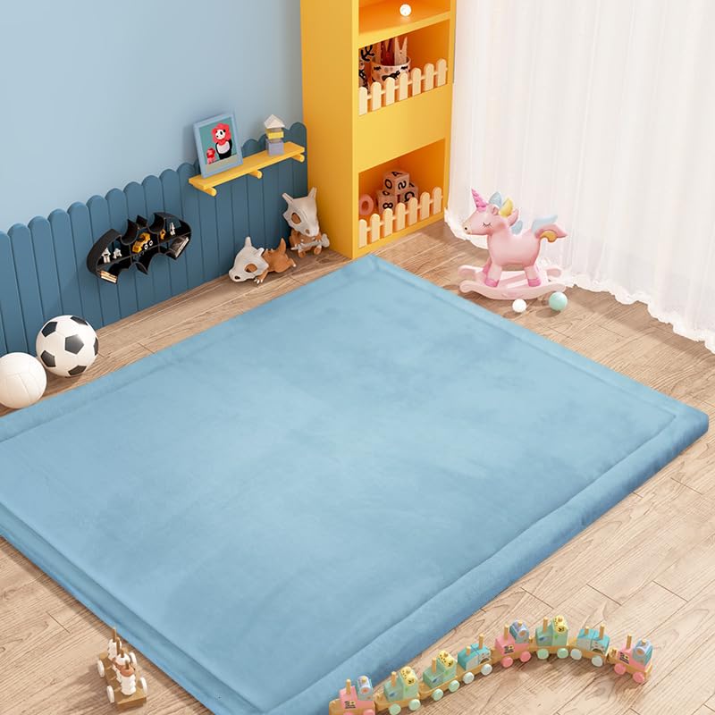 Dmkjdzsw Coral Velvet MatArea Rugs,Yoga Mat Exercise Pads,children'sLarge Foldable Play Mat, Extra Soft Activity Floor Mat Playroom Bedroom-G-80 * 100cm