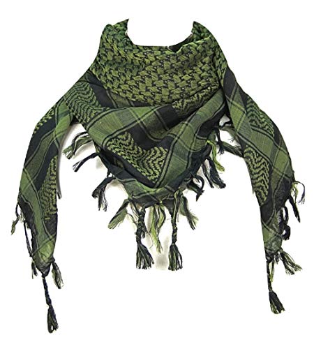Tapp Collections Premium Shemagh Head Neck Scarf - Green/Black #TOP29