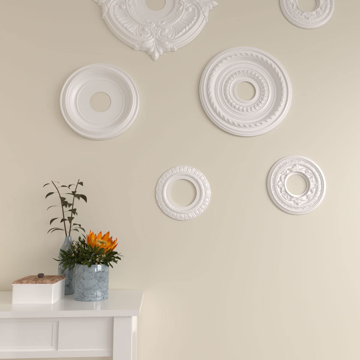 9"OD x 4 1/2"ID x 1/2"P Claremont Ceiling Medallion (Fits Canopies up to 5 5/8") — Amazon image 7