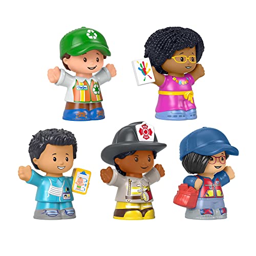 Fisher-Price Little People Toddler Toys Community Heroes Figure Set With 5 Characters For Pretend Play Ages 1+ Years #TOP2