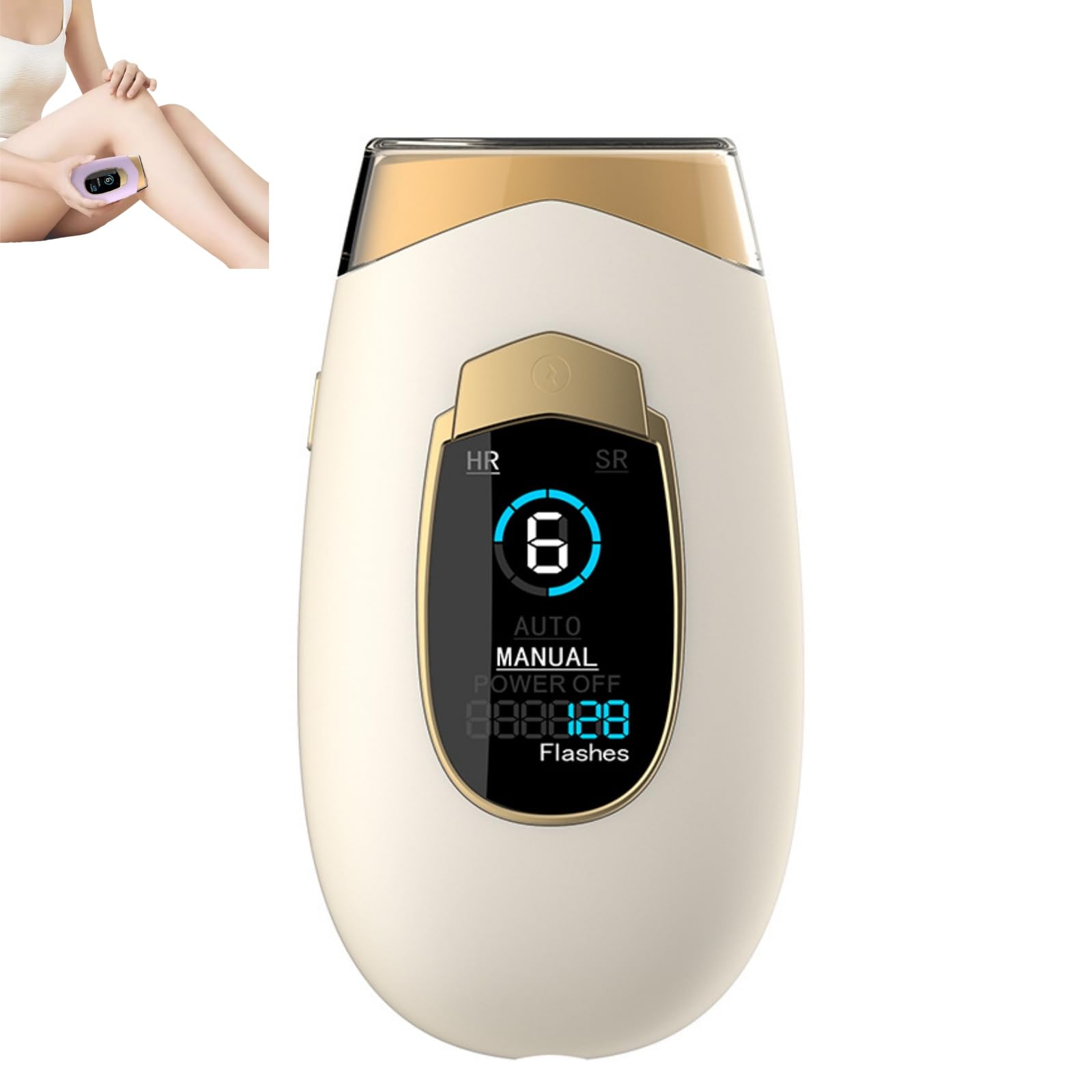 Luz Pulsada Depiladora Pro 2.0 con luz pulsada 2 en 1 para mujer y hombre, depilación cara, bikini y cuerpo, tecnología avanzada para resultados duraderos (Blanco roto)