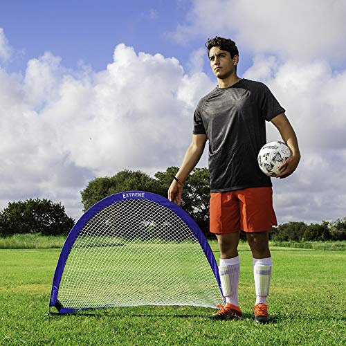 Champion Sports Extreme Pop-Up Soccer Goal With Carrying Bag, Portable Training Soccer Net With Anchoring Pegs, 1 Pair Of Half Moon Mini Soccer Goals For Soccer Training - 48" X 30" X 30" #TOP7
