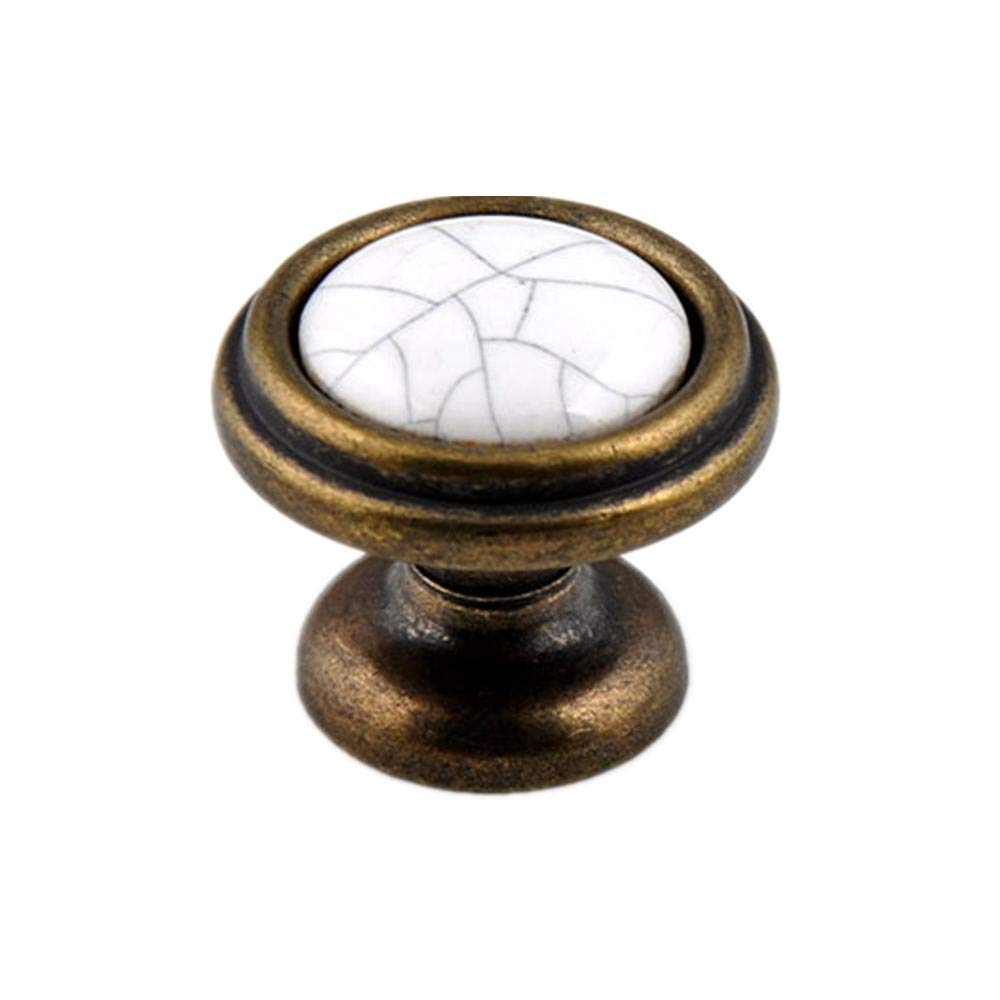 Sajmakuwla 8 Antique Cabinet Drawer Handles 2Pcs Small Retro Round Door Handle For Cupboard Wardrobe(8)