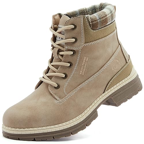 ANJOUFEMME Work Hiking Boots for Women Waterproof - Womens Outdoor Ankle Boots Lightweight Snow...
