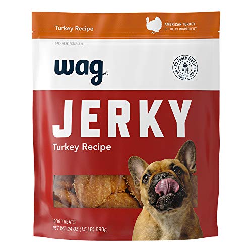 Amazon Brand - Wag Soft & Tender American Jerky Dog Treats Turkey Recipe (24 oz)