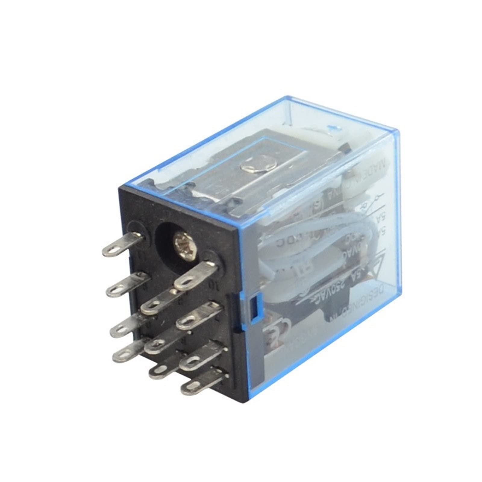 Przekaźnik pośredni MY3NJ mały przekaźnik elektromagnetyczny przekaźnik zasilający z gniazdem 11 pinów DC 12 V AC 12 V DC 24 V AC24 V AC110 V AC220 V (przekaźnik DC24 V)