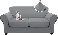 Vista 12 de hyha Fundas de sofá de 4 piezas para sofá de 3 cojines, fundas de sofá suaves y lavables, fundas de sofá elásticas para perros, protector de muebles